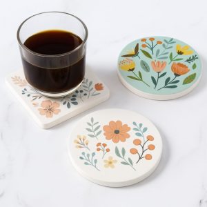 陶瓷杯墊,全彩印刷成品