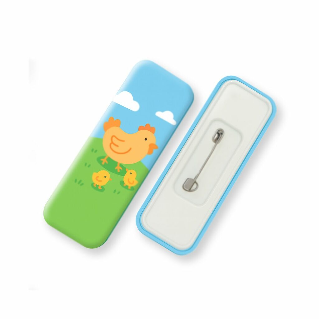 長方形胸章,全彩印刷成品