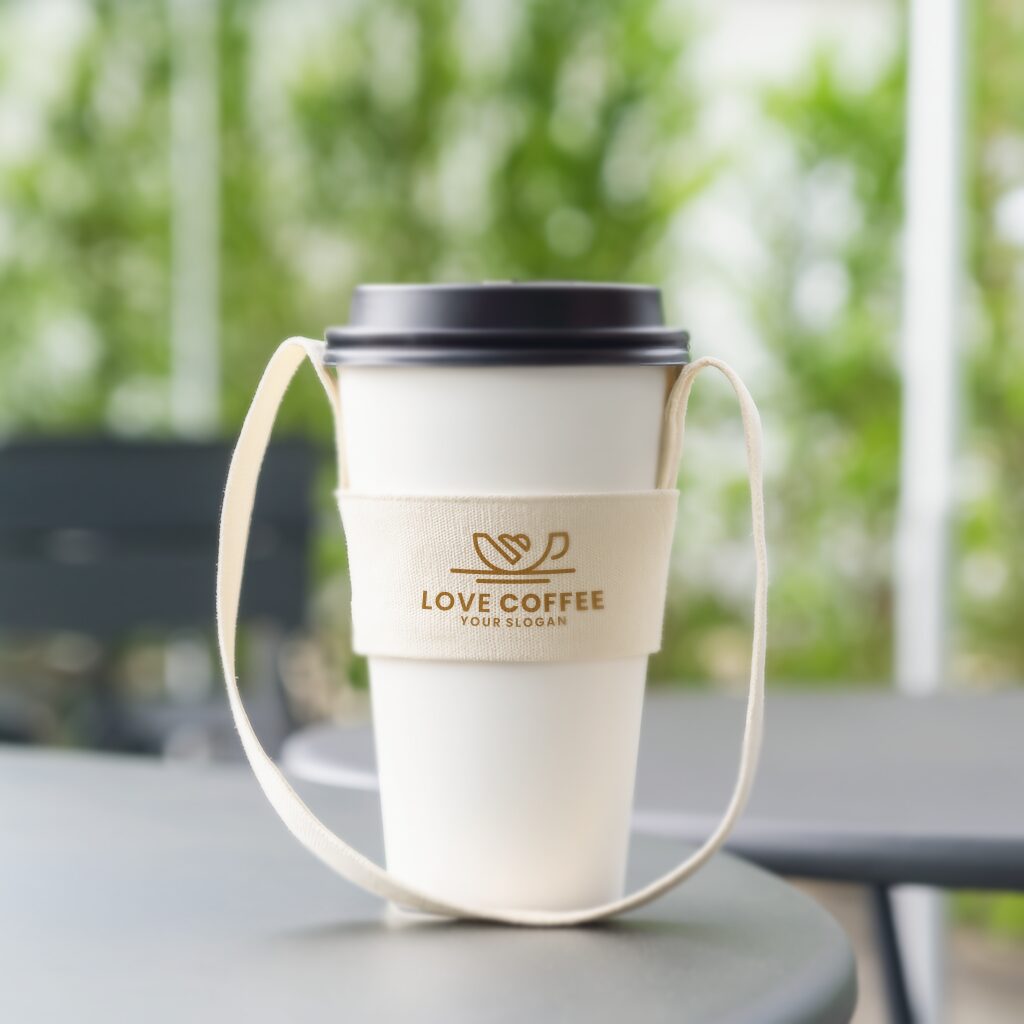窄版帆胚布飲料提袋,全彩印刷成品